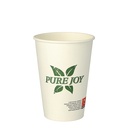 20 x 50 Trinkbecher, Pappe 0,25 l Ø 8 cm · 10,8 cm weiss "Pure Joy"