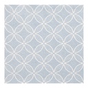 5 x 50 Servietten "ROYAL Collection" 1/4-Falz 40 cm x 40 cm arktikblau "Circle Flowers"