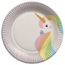 20 x 10 Teller, Pappe rund Ø 23 cm "Unicorn"