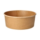6 x 50 Salatschalen, Pappe rund 1300 ml Ø 18,4 cm · 7 cm braun