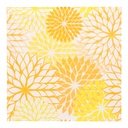 10 x 20 Servietten, 3-lagig 1/4-Falz 40 cm x 40 cm gelb "Floralies"