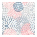 10 x 20 Servietten, 3-lagig 1/4-Falz 40 cm x 40 cm grau "Floralies"