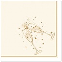 5 x 50 Servietten "ROYAL Collection" 1/4-Falz 40 cm x 40 cm gold "Festivity"