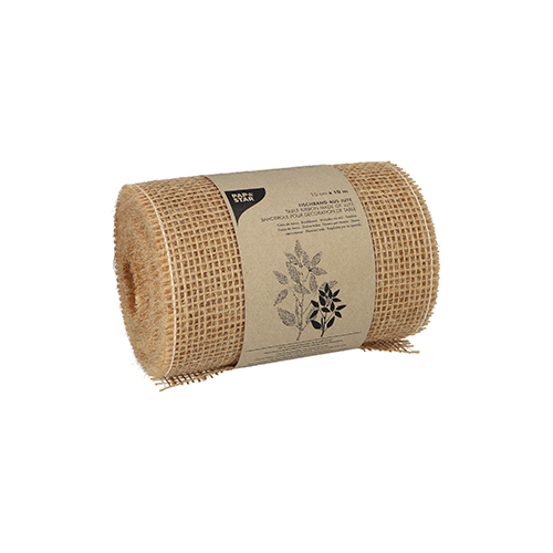 [88720] 10 x Dekoband Jute 10 m x 15 cm natur auf Rolle