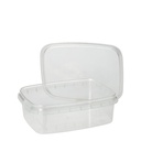 11 x 50 Feinkostbecher, PP eckig 200 ml 3,5 cm x 8,6 cm x 10,9 cm transparent mit Originalitätsverschluss