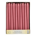 2 x 50 Leuchterkerzen Ø 2,2 cm · 25 cm altrosa