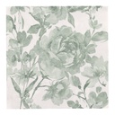 5 x 50 Servietten "ROYAL Collection" 1/4-Falz 40 cm x 40 cm dunkelgrün "Rose"