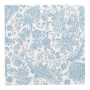 5 x 50 Servietten "ROYAL Collection" 1/4-Falz 40 cm x 40 cm blau "Paisley"