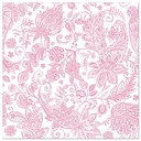 5 x 50 Servietten "ROYAL Collection" 1/4-Falz 40 cm x 40 cm fuchsia "Paisley"