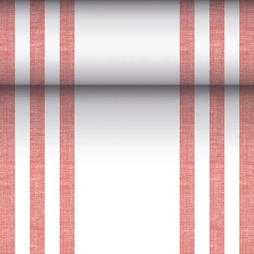 4 x Tischläufer, stoffähnlich, PV-Tissue Mix "ROYAL Collection" 24 m x 40 cm bordeaux "Lines"