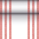 4 x Tischläufer, stoffähnlich, PV-Tissue Mix "ROYAL Collection" 24 m x 40 cm bordeaux "Lines"