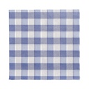 10 x 100 Servietten, 1-lagig 1/4-Falz 33 cm x 33 cm blau/weiss "Vichy Karo"
