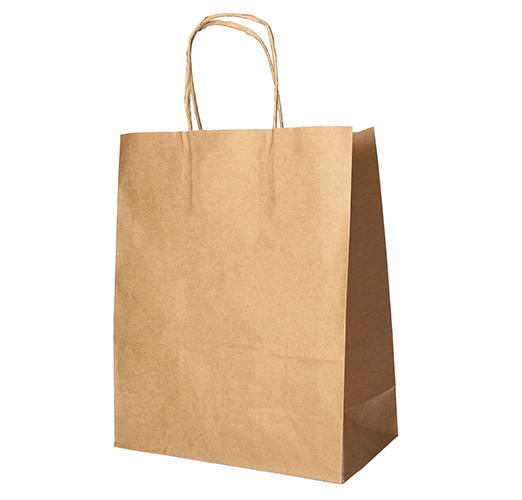 [88843] 8 x 25 Tragetaschen, Papier 44 cm x 32 cm x 17 cm braun mit gedrehtem Tragegriff