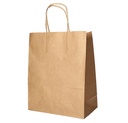 8 x 25 Tragetaschen, Papier 44 cm x 32 cm x 17 cm braun mit gedrehtem Tragegriff