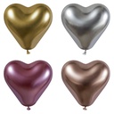 10 x 4 Luftballons Ø 28 cm farbig sortiert "Glossy Heart" large