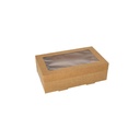 4 x 25 Transport- und Catering-Kartons, Pappe eckig 8 cm x 15,3 cm x 25,5 cm braun