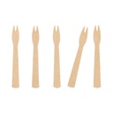 16 x 250 Pommes-Frites-Gabeln, Papier "pure" 8,5 cm braun