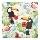 10 x 20 Servietten, 3-lagig 1/4-Falz 33 cm x 33 cm "Toucans"
