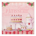 10 x 20 Servietten, 3-lagig 1/4-Falz 33 cm x 33 cm "Patisserie"