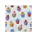 14 x 20 Servietten, 3-lagig 1/4-Falz 25 cm x 25 cm "Cupcakes"