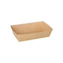 12 x 50 Snacktrays, Pappe "pure" 3,5 cm x 7 cm x 12 cm braun