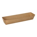 14 x 50 Snacktrays, Pappe "pure" 3,5 cm x 3,3 cm x 18,5 cm braun