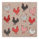 10 x 20 Servietten, 3-lagig 1/4-Falz 33 cm x 33 cm "Cocotte"