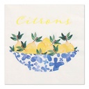 10 x 20 Servietten, 3-lagig 1/4-Falz 33 cm x 33 cm "Citrons"