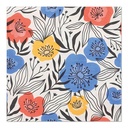 10 x 20 Servietten, 3-lagig 1/4-Falz 33 cm x 33 cm "Flowerfield"