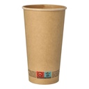 20 x 50 Trinkbecher, Pappe 0,5 l Ø 9 cm · 15 cm braun