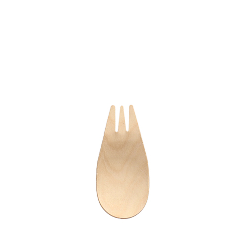 [89201] 12 x 150 Fingerfood - Göffel, Holz "pure" 8,2 cm
