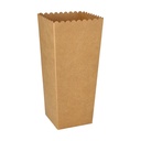 10 x 100 Popcorn-Boxen Pappe "pure" eckig 1300 ml 19,7 cm x 7 cm x 7 cm braun klein