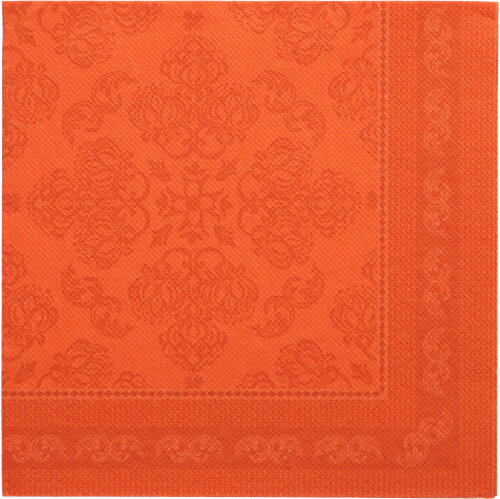5 x 50 Servietten "ROYAL Collection" 1/4-Falz 40 cm x 40 cm nektarine "Arabesque"