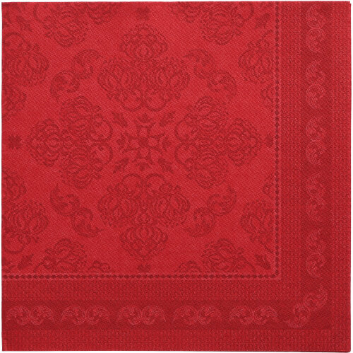 5 x 50 Servietten "ROYAL Collection" 1/4-Falz 40 cm x 40 cm bordeaux "Arabesque"