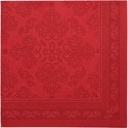 5 x 50 Servietten "ROYAL Collection" 1/4-Falz 40 cm x 40 cm bordeaux "Arabesque"
