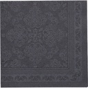 5 x 50 Servietten "ROYAL Collection" 1/4-Falz 40 cm x 40 cm schwarz "Arabesque"