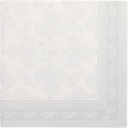 5 x 50 Servietten "ROYAL Collection" 1/4-Falz 40 cm x 40 cm weiss "Arabesque"