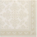 5 x 50 Servietten "ROYAL Collection" 1/4-Falz 40 cm x 40 cm champagner "Arabesque"