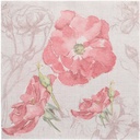 5 x 50 Servietten "ROYAL Collection" 1/4-Falz 40 cm x 40 cm rosa "Blossom"