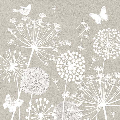 12 x 30 Servietten, 3-lagig 1/4-Falz 33 cm x 33 cm beige "Meadow"