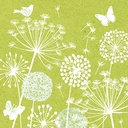 12 x 30 Servietten, 3-lagig 1/4-Falz 33 cm x 33 cm limonengrün "Meadow"