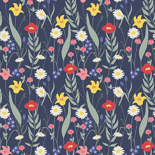 10 x 20 Servietten, 3-lagig 1/4-Falz 33 cm x 33 cm "Blomsterhav"