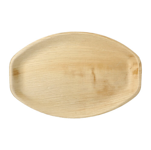 10 x 6 Tabletts, Palmblatt "pure" oval 3 cm x 37 cm x 25 cm natur