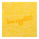 10 x 20 Servietten, 3-lagig 1/4-Falz 40 cm x 40 cm gelb "Table Pleasures"
