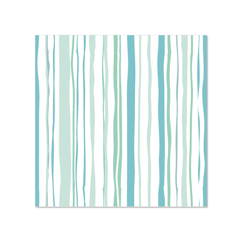 14 x 20 Servietten, 3-lagig 1/4-Falz 25 cm x 25 cm blau "Stripy"