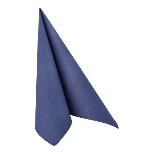 [89410] 5 x 50 Servietten "ROYAL Collection" 1/4-Falz 40 cm x 40 cm dunkelblau in Papierverpackung