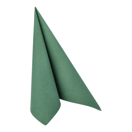 5 x 50 Servietten "ROYAL Collection" 1/4-Falz 40 cm x 40 cm dunkelgrün in Papierverpackung
