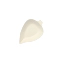 10 x 50 Fingerfood - Teller, Zuckerrohr "pure" 1,2 cm x 6 cm x 8 cm weiss "Leaf"