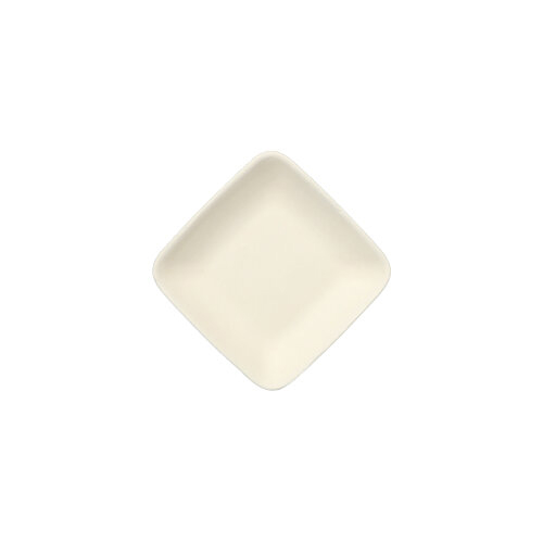 [89438] 15 x 12 Fingerfood - Teller, Zuckerrohr "pure" eckig 1,2 cm x 6,5 cm x 6,5 cm weiss