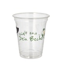 16 x 50 Trinkbecher PLA 0,3 l Ø 9,5 cm · 10,7 cm "Becher aus Mais"